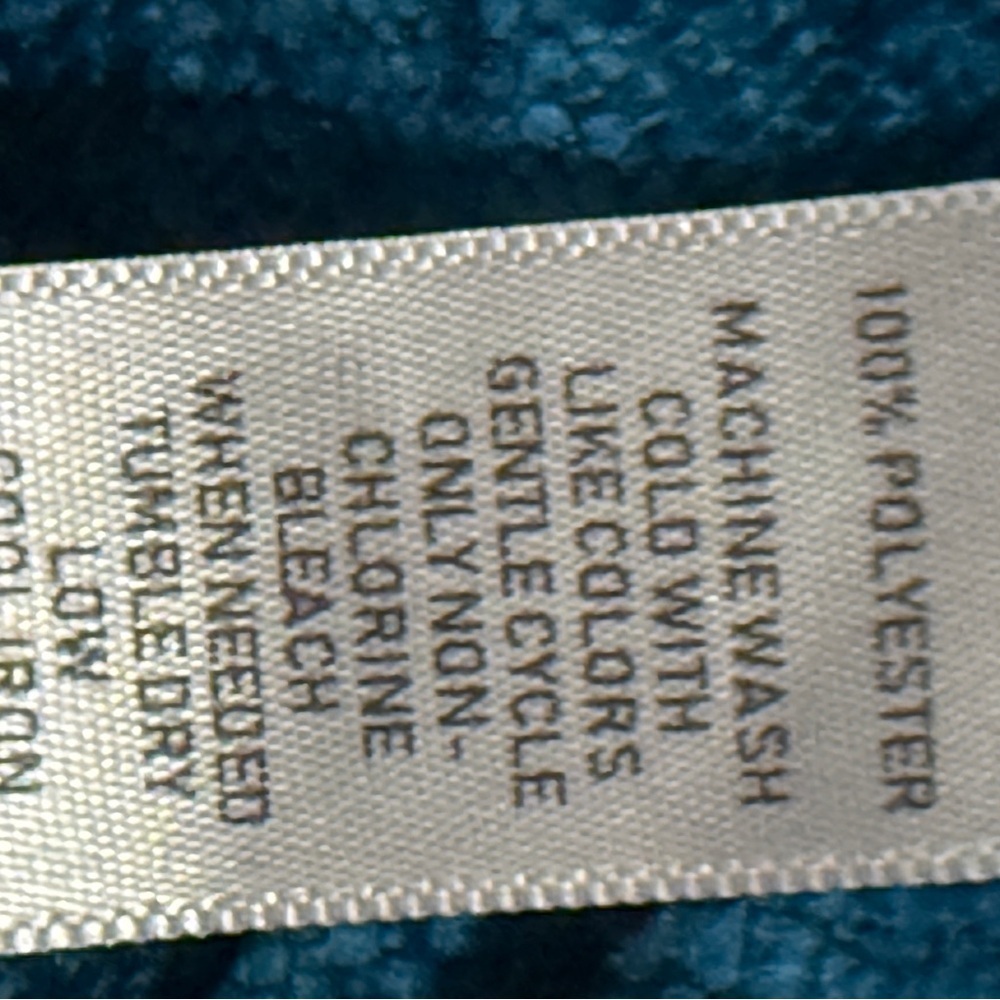 Passports Vibrant Teal Sweater, Velvety Fabric Sz S. - Picture 7 of 7